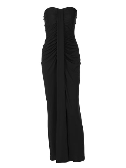 Elegant French-style Bodycon Dress with Ruffled Details