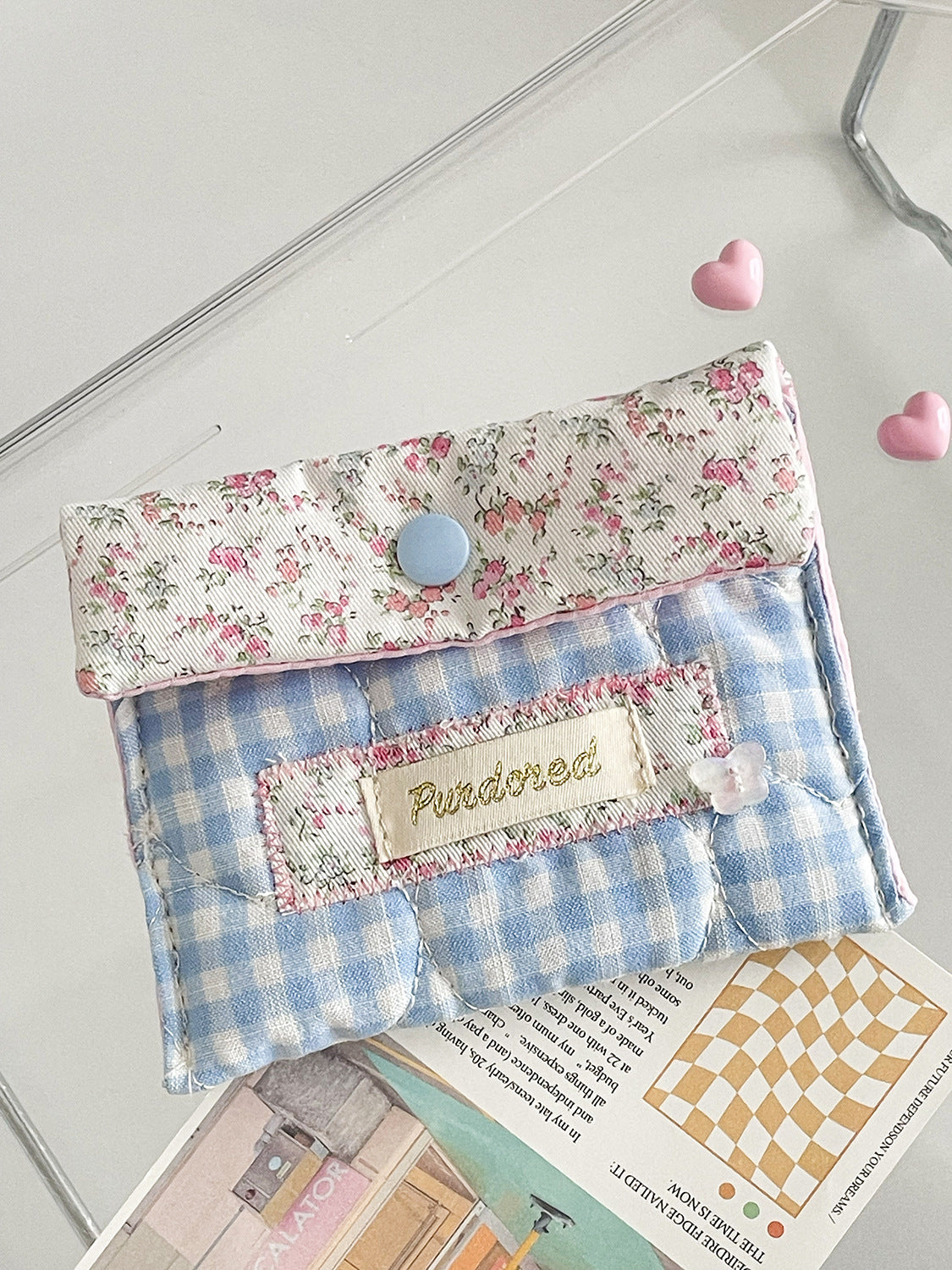 Floral Pattern Storage Pouch Stylish Cotton Bag
