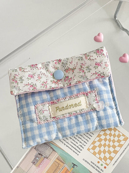 Floral Pattern Storage Pouch Stylish Cotton Bag