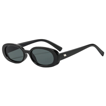 Trendy Oval Sunglasses UV400 Protection for Outdoor Fashion