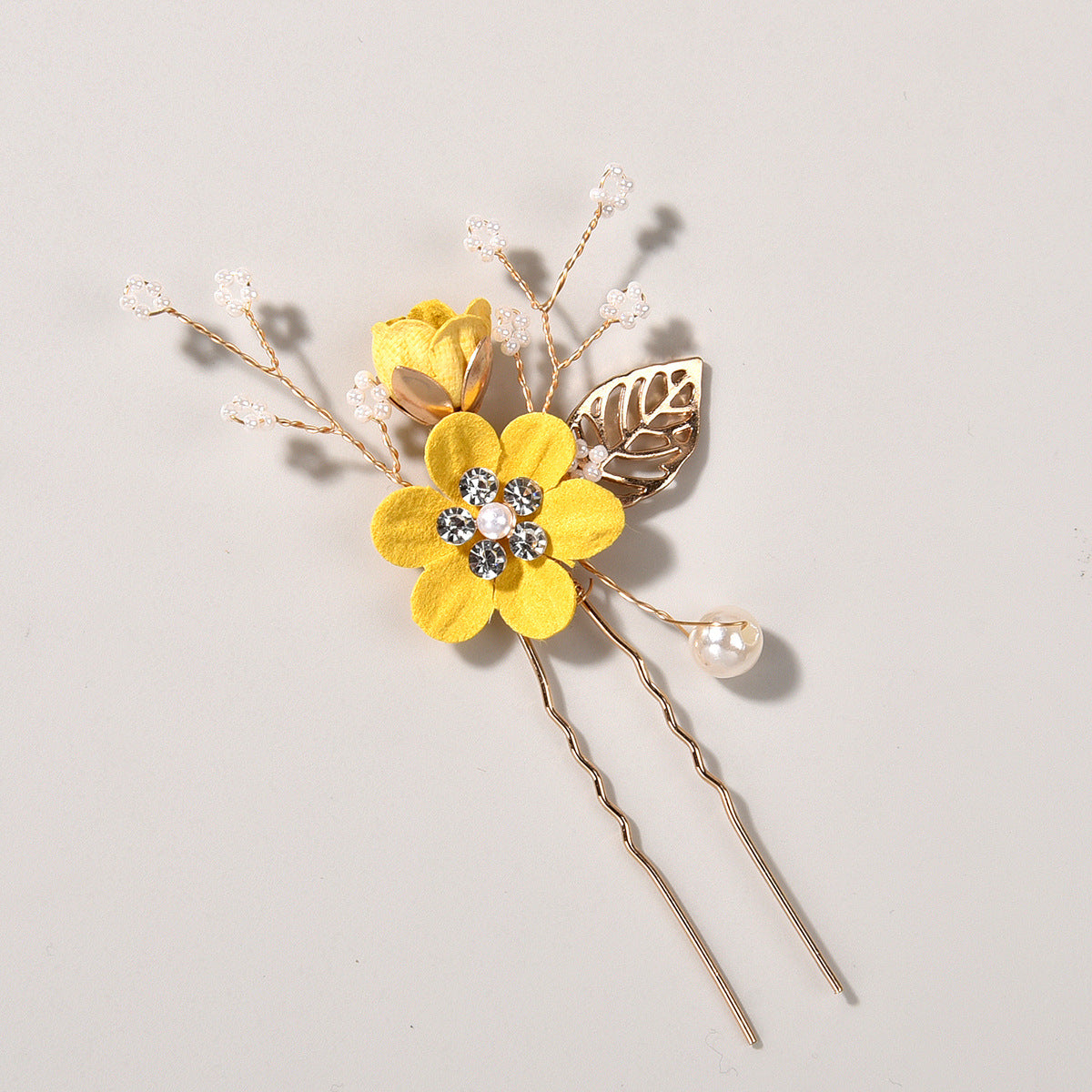 Bridal Floral Hair Accessories Forest Style Blue Flower Hairpin Wedding Hairpiece