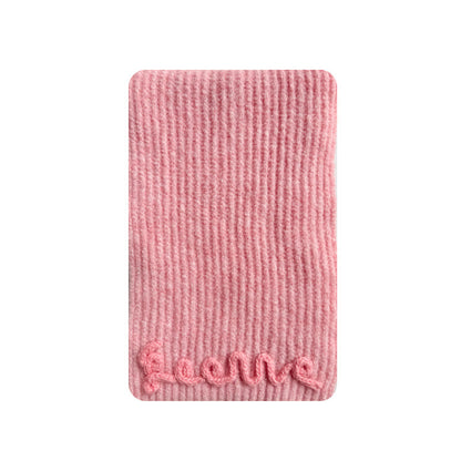 3D Handmade Crochet Letter Solid Color Scarf for Women
