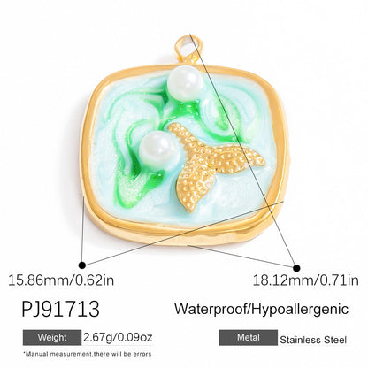 Ocean-Inspired Stainless Steel Pendant Necklace for Women
