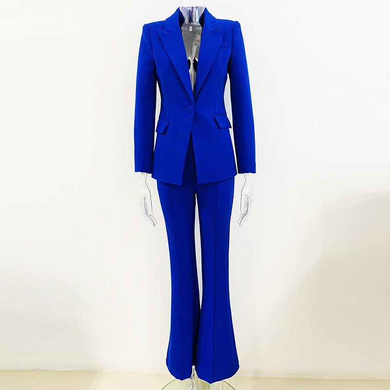 Blazer And Flare Pants Set