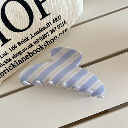 Sweet Striped Acrylic Hair Claw
