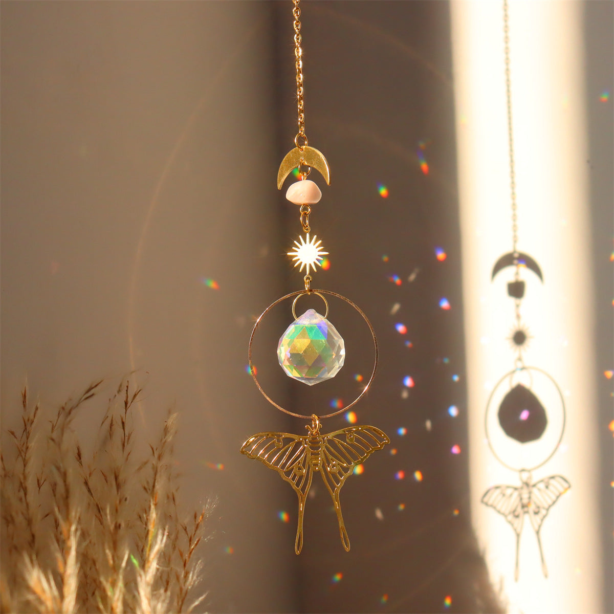 3+ Metal Butterfly Crystal Suncatch Hangings