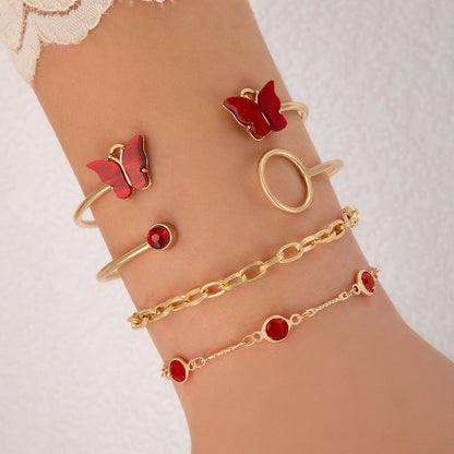 Vintage Geometric Twist Alloy Bracelet For Women