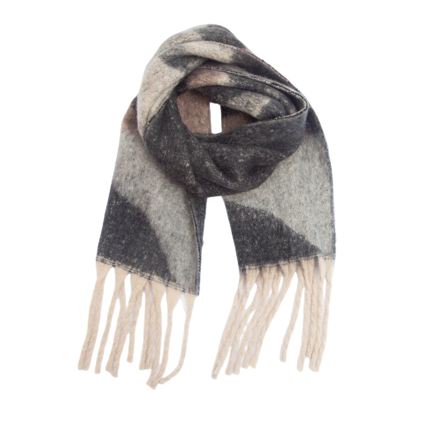 Comtrast Color Tassel Mohair Scarves