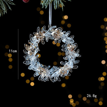 Snowflake Sequins Transparent Christmas Tree Hanging
