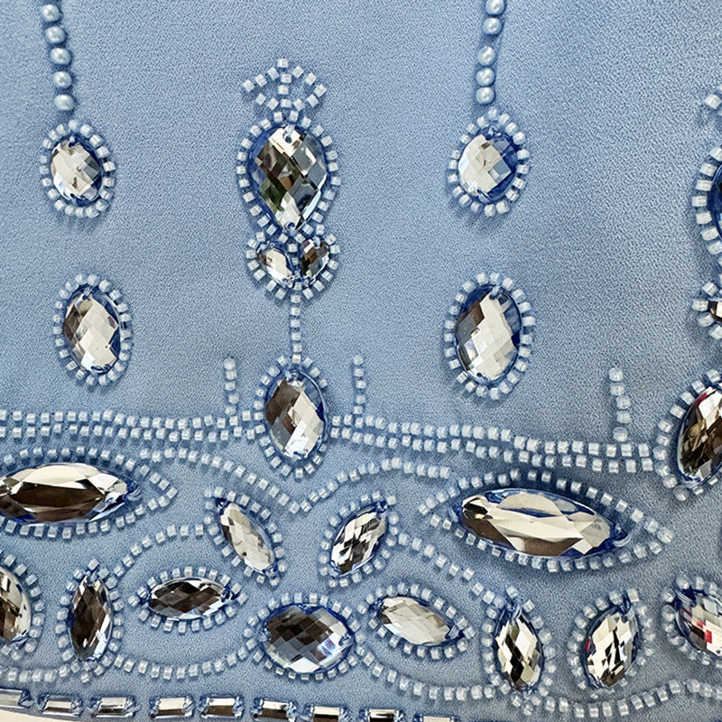 Beaded Short Sleeve Top And Long Skirt Set