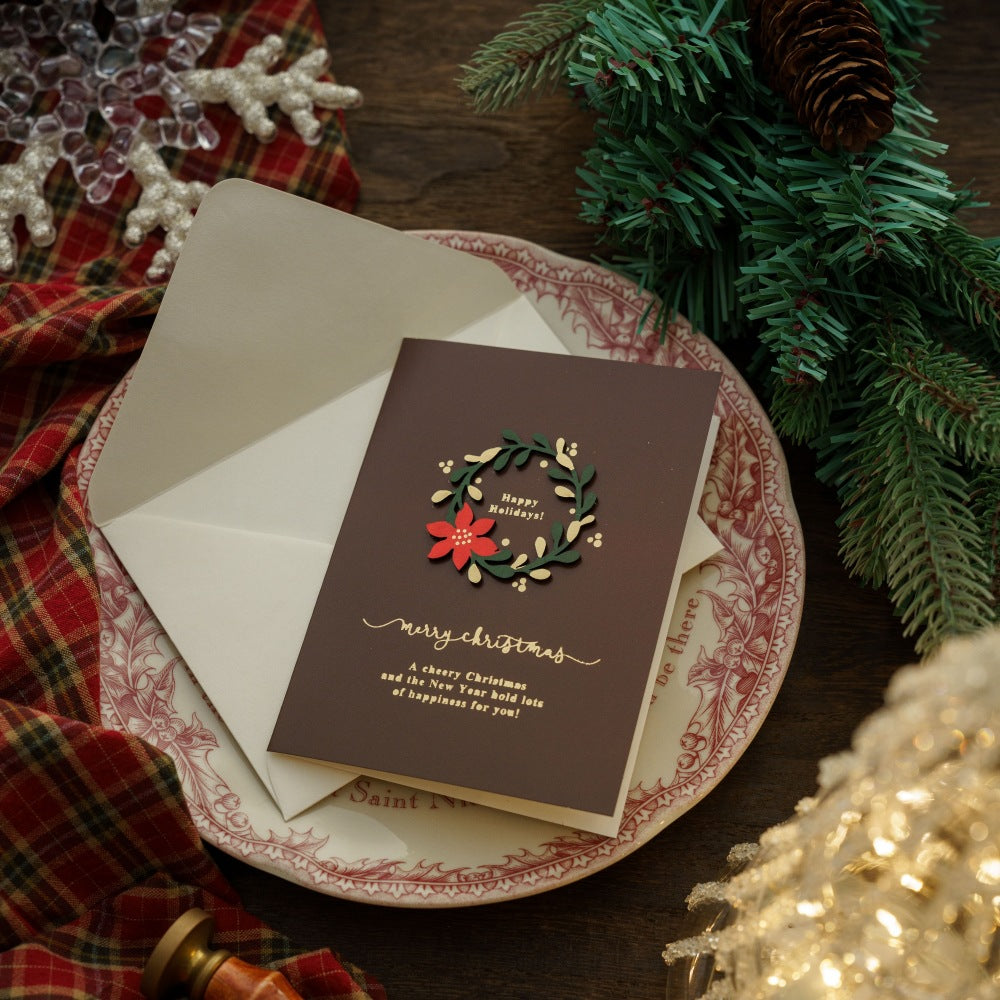 Cute Cartoon Print Christmas Greeting Card