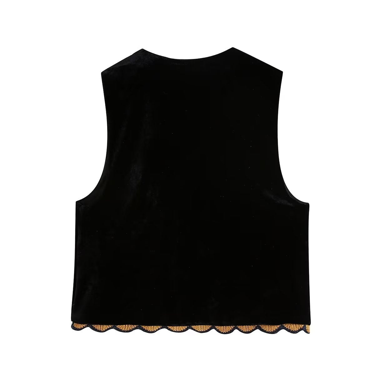 Vintage Flower EmbroideriesÂ Open Front Vest