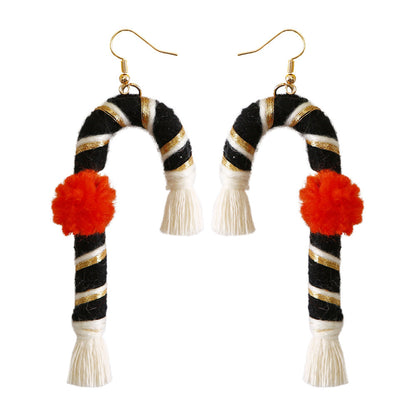 Christmas Earrings Female Creative Cartoon Christmas Bohemian Tassel Woven Handmade Earrings
