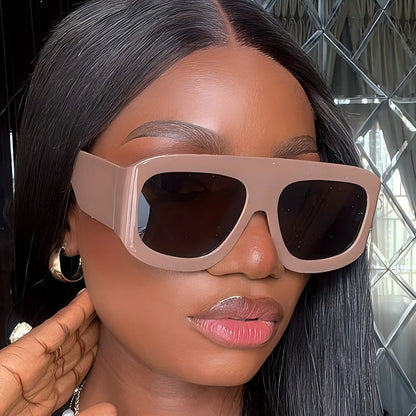 Trendy Square Frame UV400 Sunglasses Stylish Summer Eyewear