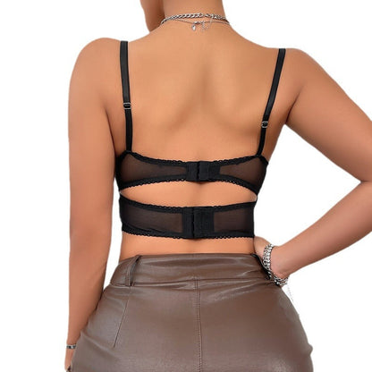 French Lace Camisole With Sexy Sheer Design