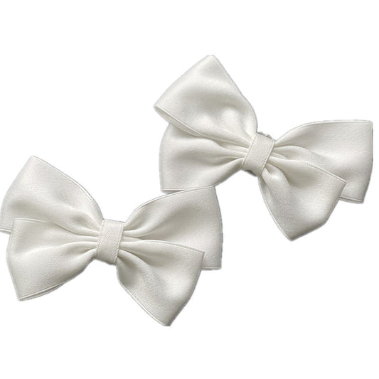Bridal Wedding Accessories White Bow Shoe Clips Decorative Set