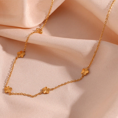2+ Simple Flower Square Chain Necklaces