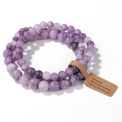 3Pcs Simple Stretch Beaded Bracelet Set