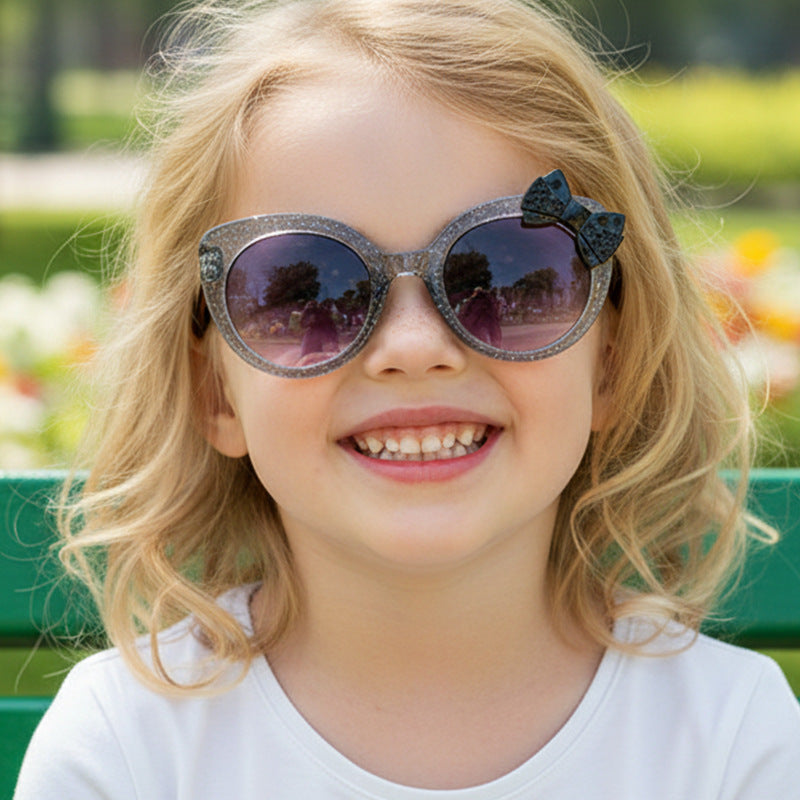 Cute Kids' Butterfly Knot Sunglasses UV400 Protection