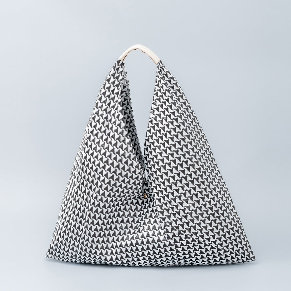 Vintage Triangle Print Shoulder Bags