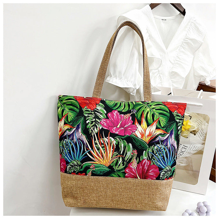 Fashion Canvas Tote Bag Artistic Shoulder Bag