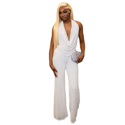 Trendy Casual Sleeveless Two-Piece Set With Backless Design