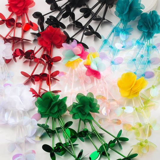 Trendy Floral Tassel Drop Earrings for Women