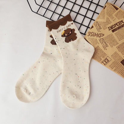 Rufia - Cute Cartoon Dog Crew Socks