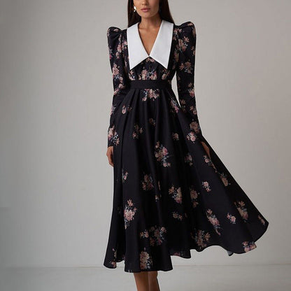 Elegant Floral Maxi Dress Slim Fit for Casual and Party