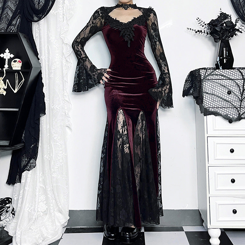 Summer New Elegance Sheer Slim Fit Long Dress