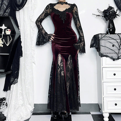 Summer New Elegance Sheer Slim Fit Long Dress