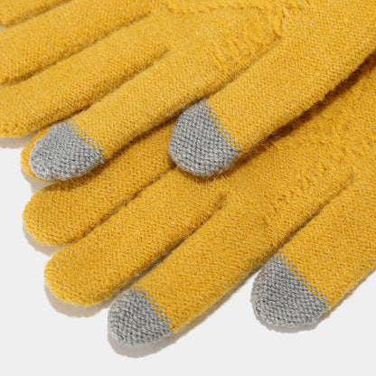 Winter Knit Thick Warm Scarf Hat Gloves Set