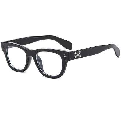 Trendy Square Sunglasses with Arrow Design UV400 Protection