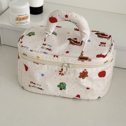 Cute Bear Print Large Capacity Makeup Bag