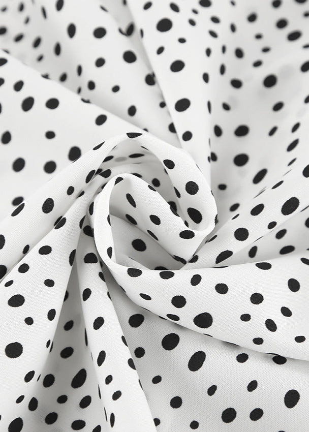 Polka Dot Lounge Set Lightweight Breathable Fabric