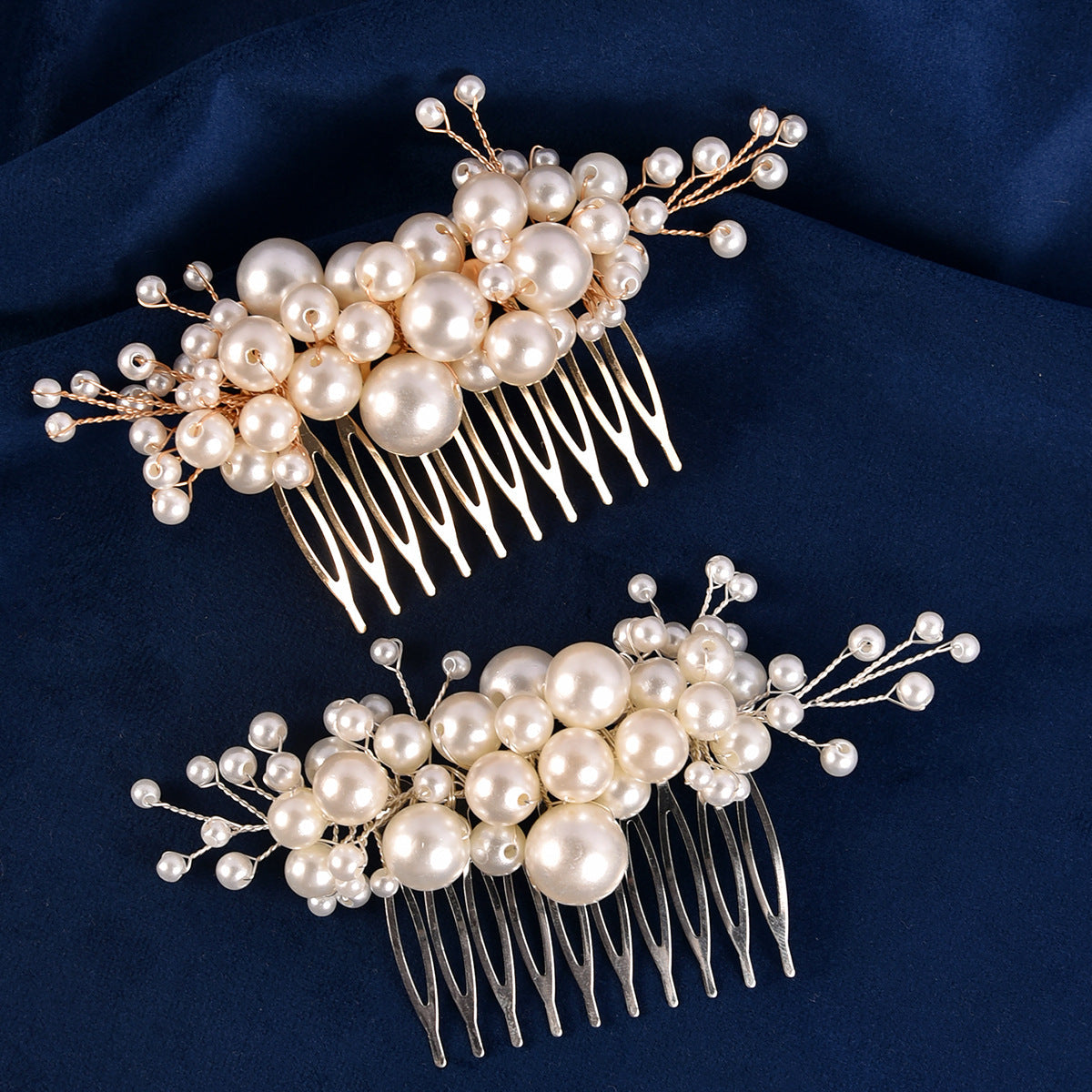 Handcrafted Pearl Wedding Hair Comb Side Comb Bridal Accessories