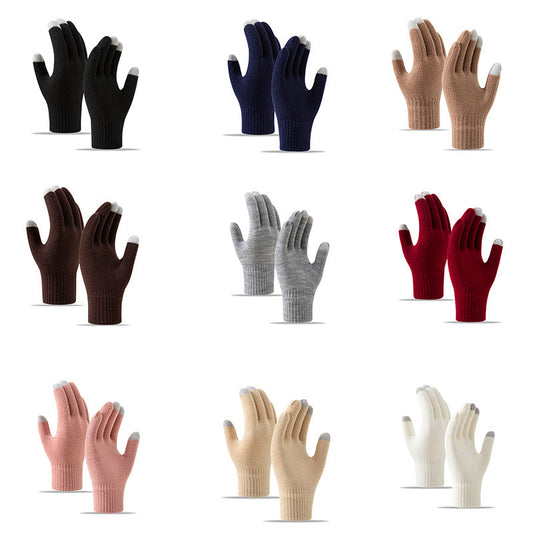 Touchscreen Winter Knitted Gloves for Cycling and Fitness