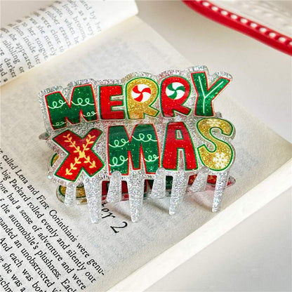 Cute Christmas Tree Geometric Hair Claw
