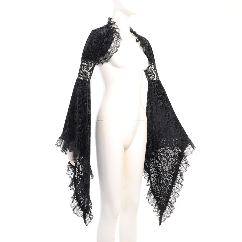 Elegant Black Sleeveless Top with Hollow Floral Design