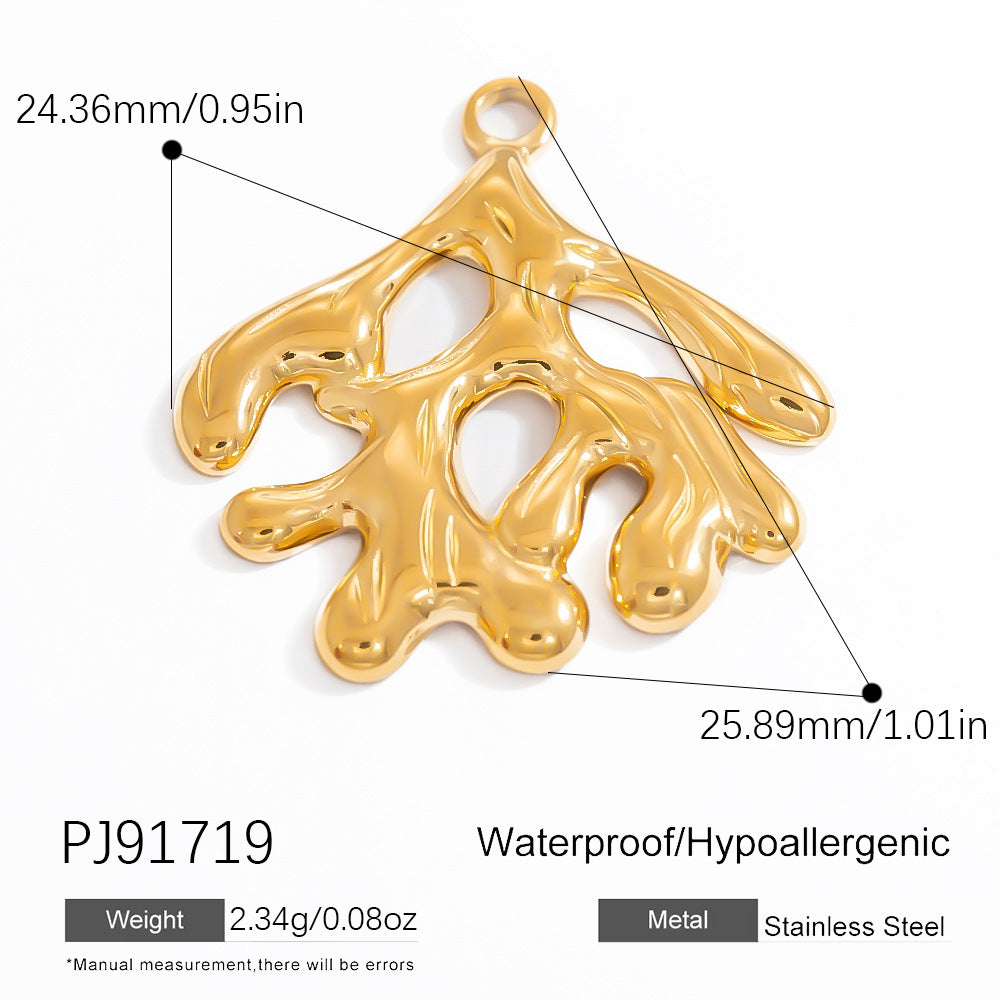 DIY Gradient Butterfly Flower Stainless Steel Pendants