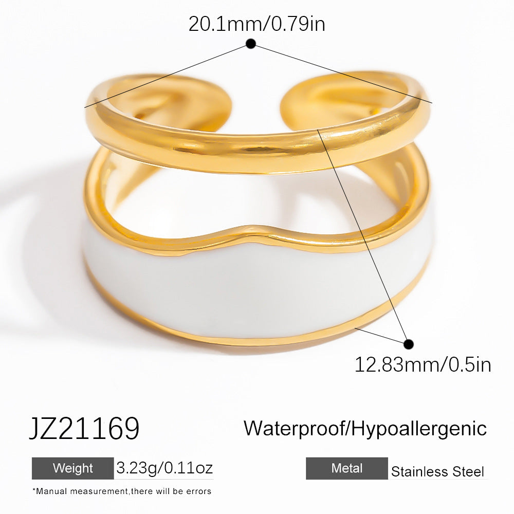 Trendy Open-Style Titanium Steel Rings for Women