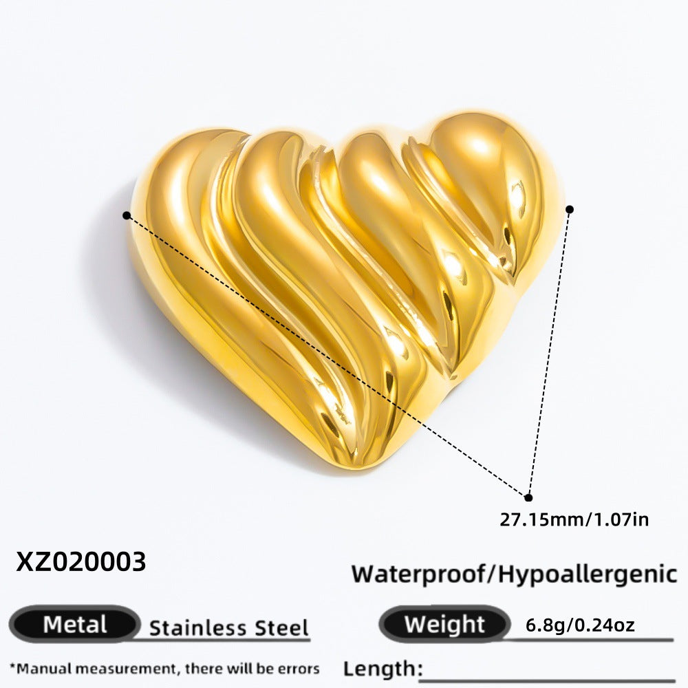 Floral Stainless Steel Brooch Elegant Fashion Accessory