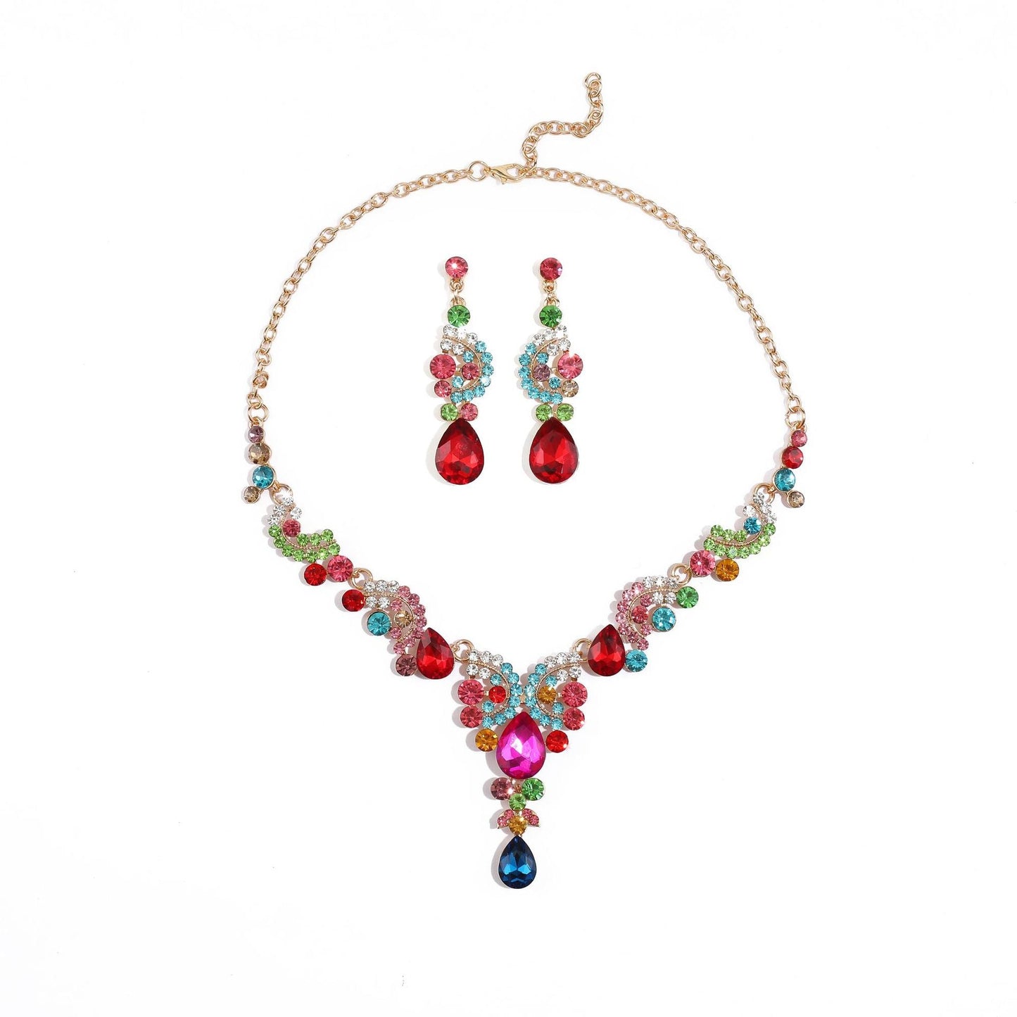 Elegant 3-Piece Necklace and Earring Set for Bride