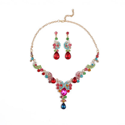 Elegant 3-Piece Necklace and Earring Set for Bride