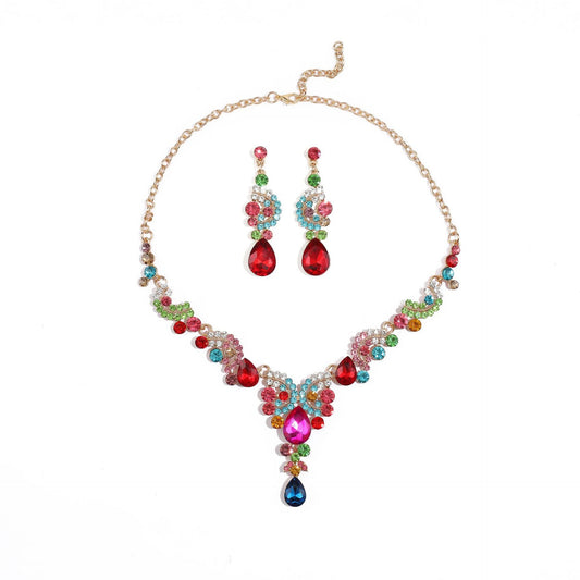 Elegant 3-Piece Necklace and Earring Set for Bride