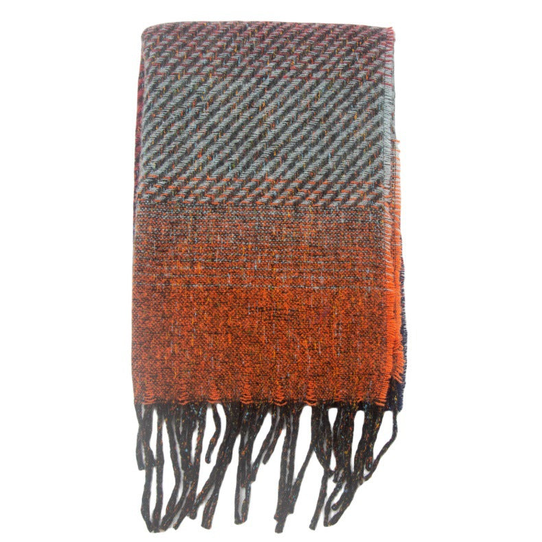 Gradient Color Tassel Soft Scarves