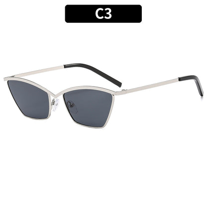 Trendy Irregular Metal Sunglasses Stylish UV400 Protection