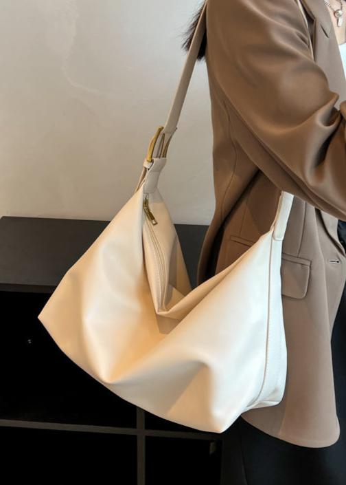 Oversized Hobo Bag Premium PU Material Crescent