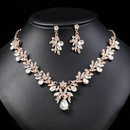 Bridal Necklace Set with High-Quality Crystal and Diamond Accents