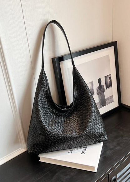 Woven Texture Hobo Shoulder Bag Soft Material